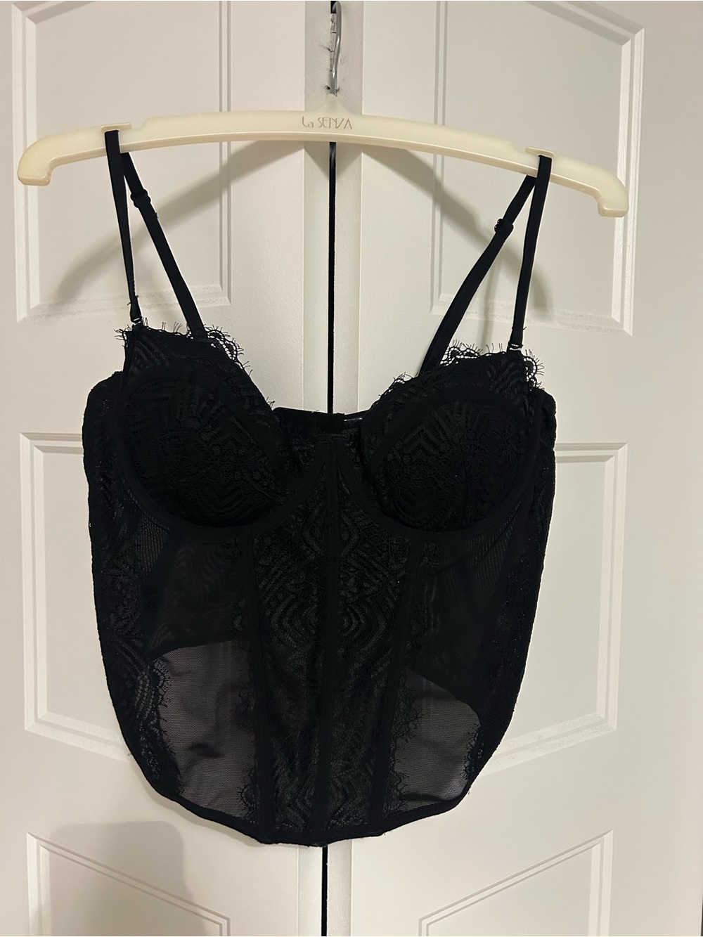 Black Lace Bustier Corset Top